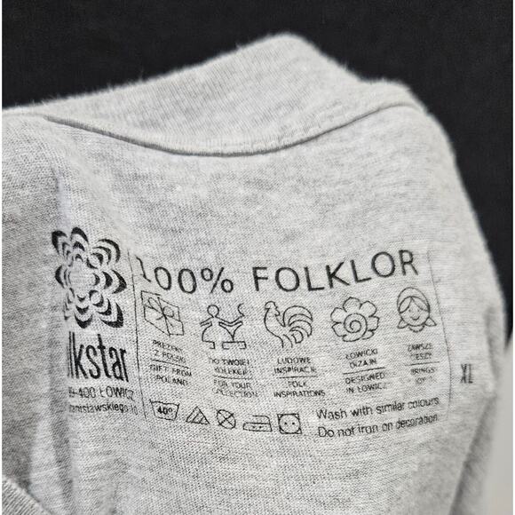 Folkstar 100% Folklor XLarge Floral Polska #Kaszuby Tshirt Folk Art Artsy - Picture 3 of 7
